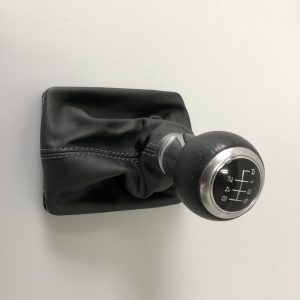 AUDI A4 B8 MANUAL 6 SPEED LEATHER GEARSTICK KNOB WITH (SOUL/JET GREY) LEATHER BOOT – PART # 8K0 863 278 G VTY