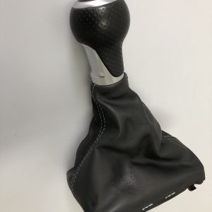 AUDI A4 B8 MANUAL 6 SPEED LEATHER GEARSTICK KNOB WITH (SOUL/JET GREY) LEATHER BOOT – PART # 8K0 863 278 G VTY