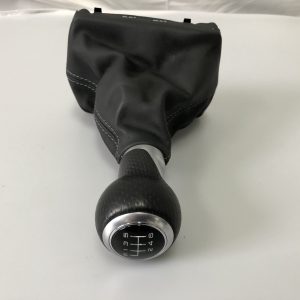 AUDI A4 B8 MANUAL 6 SPEED LEATHER GEARSTICK KNOB WITH (SOUL/JET GREY) LEATHER BOOT – PART # 8K0 863 278 G VTY