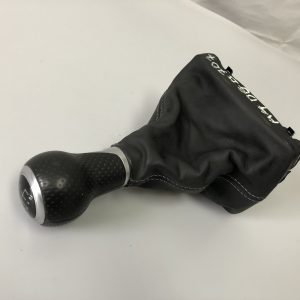 AUDI A4 B8 MANUAL 6 SPEED LEATHER GEARSTICK KNOB WITH (SOUL/JET GREY) LEATHER BOOT – PART # 8K0 863 278 G VTY